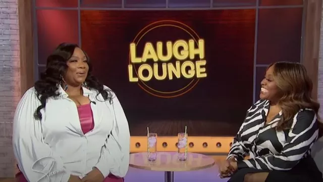 Nina Parker Pink Leather Top worn by Ms. Pat as seen in Sherri on November 10, 2022