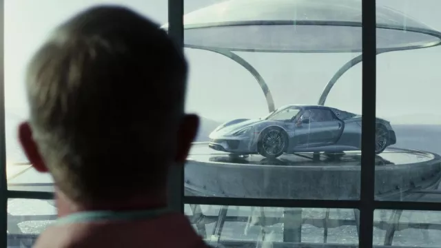 Porsche 918 Spyder Sports Car of Miles Bron (Edward Norton) as seen in Glass Onion: A Knives Out Mystery