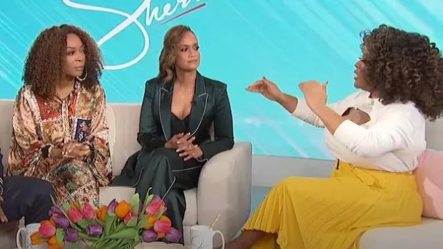 Veronica Beard Edia Wide-Leg Pants worn by Tammy Townsend as seen in Sherri on November 18, 2022