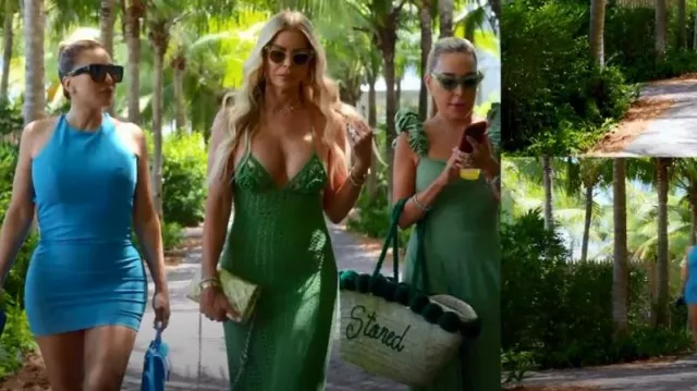Stoned Fine Jewelry Beach Bag worn by Marysol Patton as seen in The Real Housewives of Miami (S05E06)