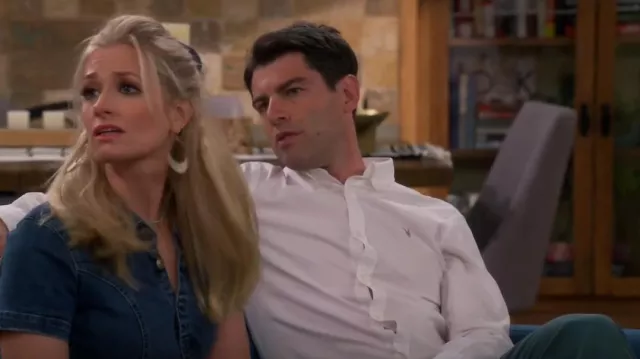 AllSaints Huntington Shirt worn by Dave Johnson (Max Greenfield) as seen in The Neighborhood (S04E05)