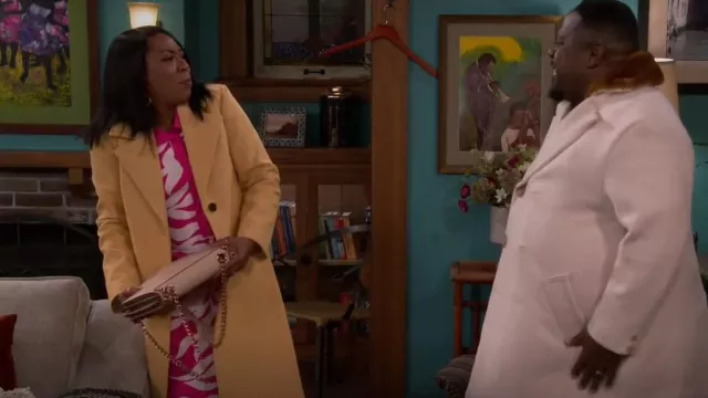 Hanifa Soraya Dress worn by Tina Butler (Tichina Arnold) as seen in The Neighborhood (S04E09)
