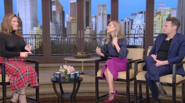 Roland Mouret Salway Jupe portée par Kelly Ripa comme vu en LIVE avec Kelly et Ryan le 3 janvier 2023