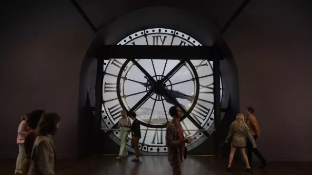 The Huge Clock from Campana Restaurant at Orsay Museum in Paris as seen in Emily in Paris (Season 3 Episode 9)
