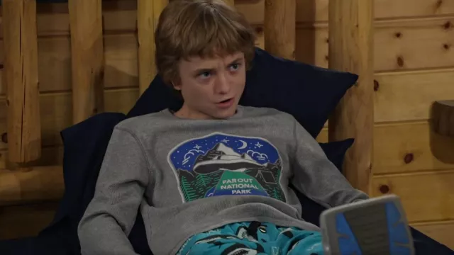 Old Navy Thermal Top worn by Finn Sawyer (Will Buie Jr) as seen in BUNK ...