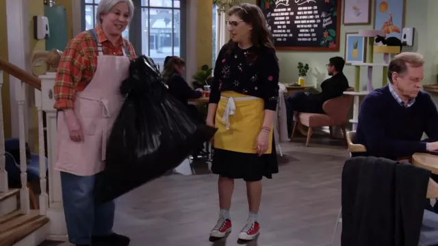 Converse 70 High Sneaker In Thermo Felt Starlight Blue Love worn by Kat (Mayim Bialik) as seen in Call Me Kat (S03E10)