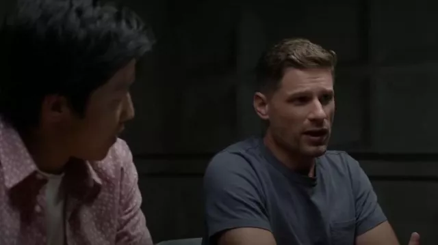 RRL Garment-Dyed Pocket T-Shirt worn by Josh Folsom (Matt Lauria) as seen in CSI: Vegas (S02E10)