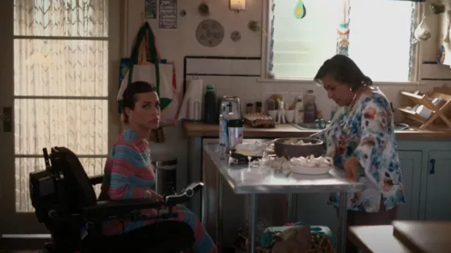 Derek Lam 10 Crosby Riviera Stripe Pencil Skirt worn by Maribel (Jillian Mercado) as seen in The L Word: Generation Q (S03E08)