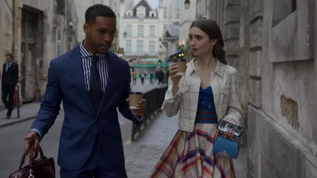 Moynat Rejane Nano Bag worn by Emily Cooper (Lily Collins) as seen in Emily  in Paris (S02E05)