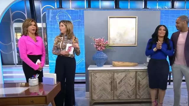 Alice + Olivia Ray Button Front Pant worn by Hoda Kotb as seen in