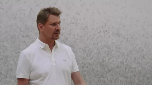 Lacoste white polo shirt worn by Richard Hope (Dash Mihok) as seen in Gossip Girl TV show (Season 2 Episode 7)