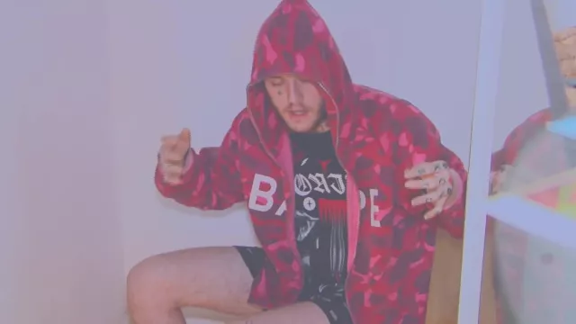 Bape jacket zip up hoodie worn by Lil Peep on his No Respect Freestyle music video