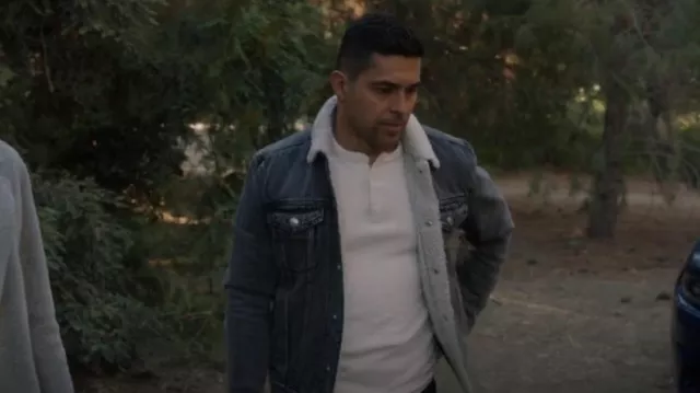 All Saints Mid­land Sher­pa Lined Den­im Jacket worn by Nick Torres (Wilmer Valderrama) as seen in NCIS (S20E10)