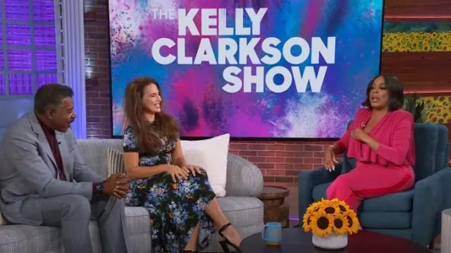 Paco Rabanne Floral-print Stretch-jersey Maxi Skirt worn by Melia Kreiling as seen in The Kelly Clarkson Show on January 10, 2023