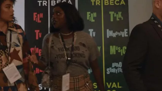 Burberry Vintage Check Kilt Skirt worn by Shan (Grace Duah) as seen in Gossip Girl (S02E08)