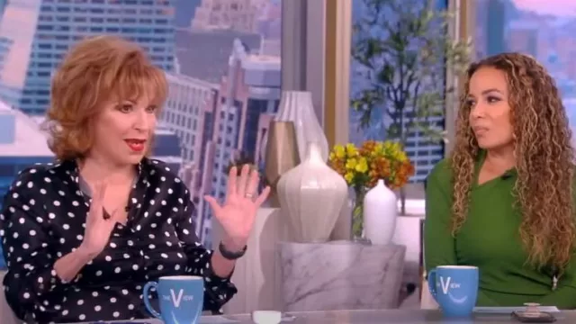 Sergio Hudson Printed Silk Stretch Shirt worn by Joy Behar as seen in The View on January 11, 2023