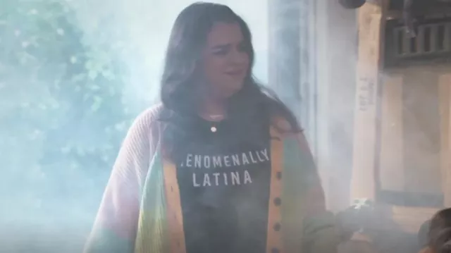 UO Turner Ribbed Button-Down Cardigan worn by Mayan (Mayan Lopez) as seen in Lopez vs. Lopez (S01E08)
