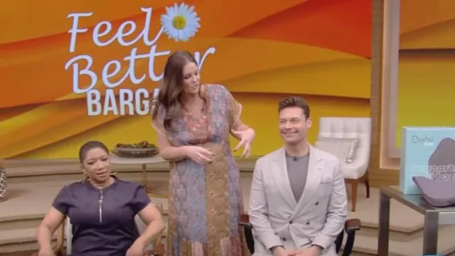 Sachin + Babi Angelica Maxi Dress worn by Monica Mangin as seen in LIVE with Kelly and Ryan on  January 12, 2023