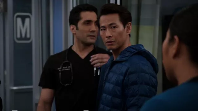 The North Face Thermoball Eco Quilted Puffer Coat worn by Justin Lieu(Ivan Shaw) as seen in Chicago Med (S08E11)