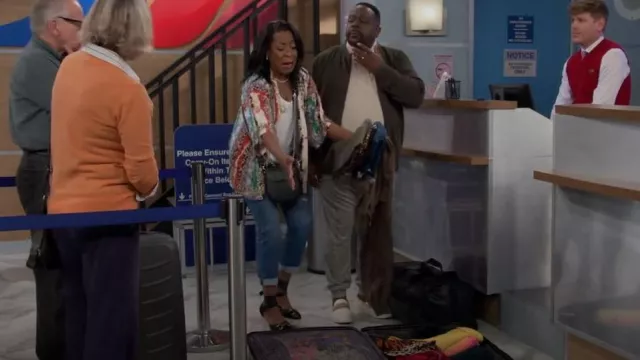 Gucci Leather Platform Espadrille worn by Tina Butler (Tichina Arnold) as seen in The Neighborhood (S05E10)