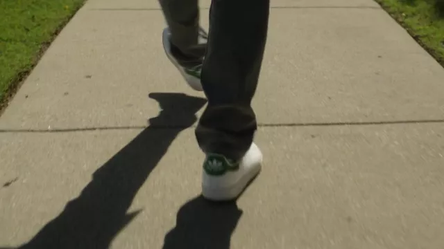 Adidas Stan Smith sneakers worn by John Marshall (Rob Lowe) as seen in Dog Gone movie