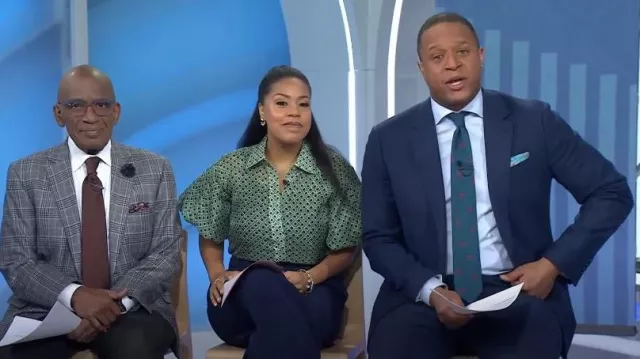 Gracia Balloon Sleeve Top worn by Sheinelle Jones as seen in Today on January 18, 2023