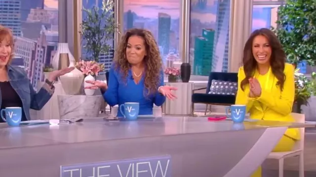 Alice + Olivia Amity Crop Top worn by Alyssa Farah as seen in The View on January 17, 2023