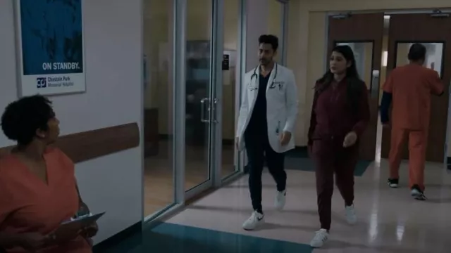 Adidas Grand Court worn by Leela Devi (Anuja Joshi) as seen in The Resident (S06E11)