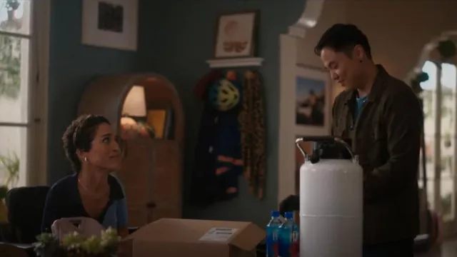 Corridor Peacock Jacquard Military Jacket worn by Micah Lee (Leo Sheng) as seen in The L Word: Generation Q (S03E10)