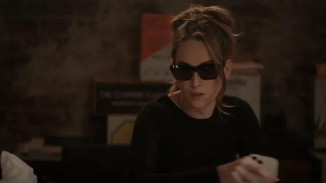 Loewe Cat-Eye Ac­etate Sun­glass­es worn by Tess Van De Berg (Jamie Clayton) as seen in The L Word: Generation Q (S03E10)
