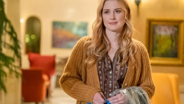 The vest worn by Sophie Larson (Alexandra Breckenridge) in the series This Is Us (Season 6 Episode 14)