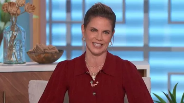 Sandro Lison Minidress worn by Natalie Morales as seen in The Talk on January 16, 2023