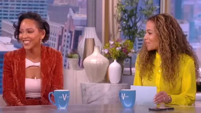 Stella McCartney Long-sleeved Asymmetric Shirt Dress worn by Sunny Hostin as seen in The View on January 24, 2023