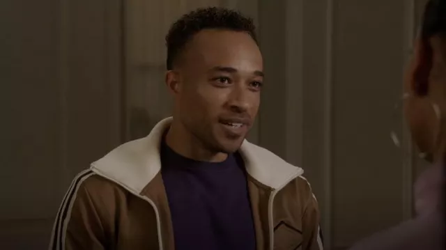 Adidas Adicolor Heritage Now Striped Track Top worn by Noah (Tyler Parks) as seen in All American (S05E08)