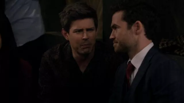 AllSaints Halftone Shirt worn by Jesse (Chris Lowell) as seen in How I Met Your Father (S01E02)