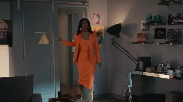 Jeffrey Campbell Guillo Boot In Gold worn by Hilary Banks (Coco Jones) as seen in Bel-Air (S01E08)