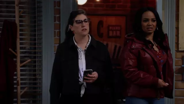Rails Easton Jacket worn by Kat (Mayim Bialik) as seen in Call Me Kat (S03E12)