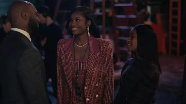 Lovers & Friends Nadja Jacket Dress worn by Hilary Banks (Coco Jones) as seen in Bel-Air (S01E09)