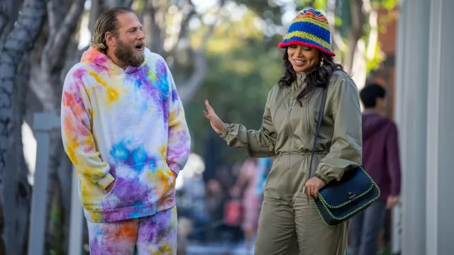 Tie and dye tracksuit worn by Ezra (Jonah Hill) as seen in You People