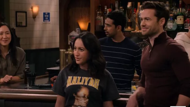 Forever 21 Aaliyah Graphic Tee worn by Valentina (Francia Raisa) as seen in How I Met Your Father (S01E04)