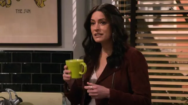 Blank NYC Suede Biker Jacket worn by Sue (Joely Fisher) as seen in How I Met Your Father (S01E05)