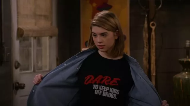 Red Bubble Dare To Keep Kids Off Drugs Classic T-Shirt worn by Leia Forman (Callie Haverda) as seen in That '90s Show (S01E02)