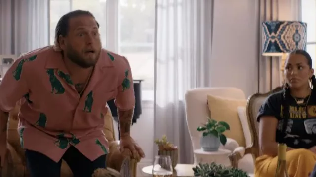 Pink Printed Shirt worn by Ezra (Jonah Hill) as seen in You People