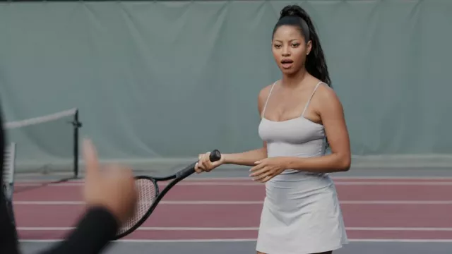 Alo Courtside Tennis Dress worn by Thea Mays (Camille Hyde) as seen in All American: Homecoming (S02E09)