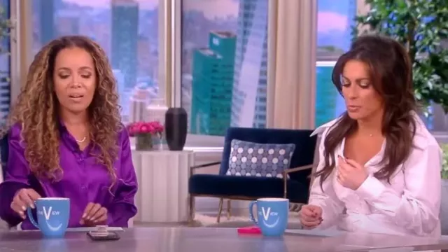 Staud Clea Ruched Shirtdress worn by Alyssa Farah as seen in The View on  January 27, 2023