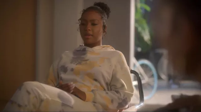 Nike Seasonal Classics Acid Wash Fleece Hoodie worn by Annika Longstreet (Justine Skye) as seen in grown-ish (S05E12)