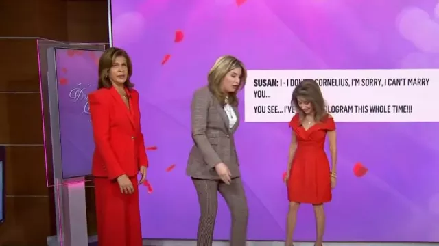 Sergio Hudson High Waist Signature Pants worn by Hoda Kotb as seen in Today with Hoda & Jenna on February 1, 2023