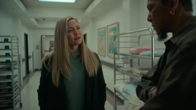 Vince Boiled Cashmere Funnel Neck Sweater worn by Micah Keith (Kate Hudson) as seen in Truth Be Told (S02E05)