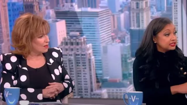 Sergio Hudson Double Breasted Polka Dot Blazer worn by Joy Behar as seen in The View on  February 1, 2023
