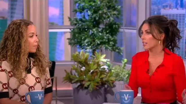 A.L.C. Lance Ribbed Top worn by Alyssa Farah as seen in The View on February 3, 2023